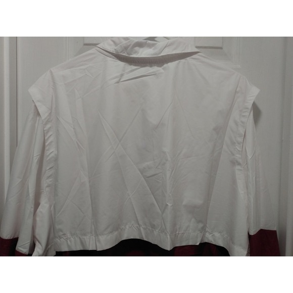 Nike 1/2 Zip White Maroon Coaches Jacket Windbreaker Men's XXL - Picture 15 of 16